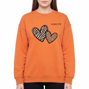 Custom <b>Heart</b> Print Women's Hoodie Sublimation <b>Sweatshirt</b> Pullover Regular Size Casual Hooded Winter Wear - Product Image 5