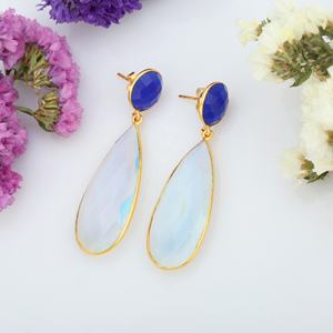 Trendy Luxury High Quality 925 Sterling Silver Drop <b>Earrings</b> Woman <b>Fashion</b> with Oval and Pear Shape - Product Image 3