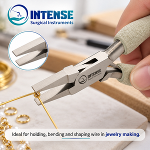 Alicates de Punta Fina Profesionales de Acero Inoxidable, Alicates de Precisión para Hacer Joyas, Alicates para Doblar Alambre, Herramienta Manual con Agarre Suave - Product Image 3