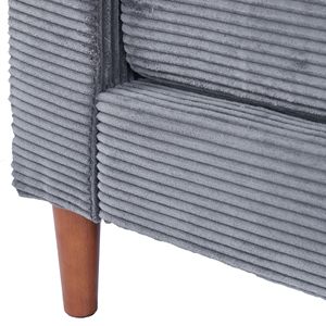 Divano Moderno in Corduroy 2139 per Soggiorno e Balcone, Grigio (2139GY) - Product Image 3