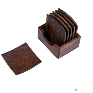 Luxury Handmade Solid Wood Cup Coaster Set For Elegant <b>Dining</b> <b>Table</b> Decor And Drink Surface Protection - Product Image 4