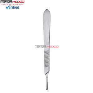 Lames de scalpel manuelles 100 pièces en acier inoxydable allemand, emballées individuellement, lames chirurgicales stériles pour la chirurgie générale + 1 manche - Product Image 4