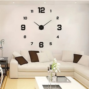Modern Acrylic <b>Wall</b> <b>Clock</b> <b>3D</b> Numbers Analog Quartz Design for Living Room Decor At Best Price - Product Image 1