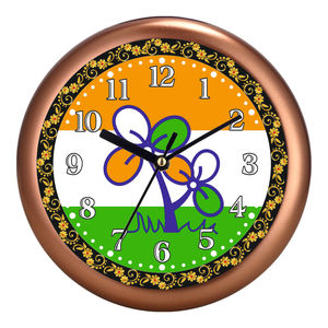 Horloge murale élégante avec motif de politicien indien, technique d'impression personnalisée, idéale pour les diplômes et Noël - Product Image 1