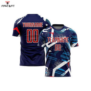 Maillots de football par sublimation 2026 en polyester et coton, manches courtes, unisexe adulte, anti-bactériens, séchage rapide, ensembles d'uniformes de football - Product Image 2