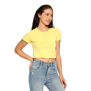 Camisetas Cortas de Algodón 100% Puro para Mujer, Camisetas Cortas Premium Antiencogimiento, Logotipo Personalizado, MOQ Bajo, Venta al Por Mayor, Camisetas Cortas OEM - Product Image 2