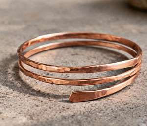 Brazalete Curativo de Cobre Puro, Brazalete Martillado, Brazalete de Cobre Ajustable, Regalo para el Día de la Madre, Hecho a Mano - Product Image 3