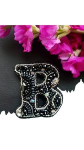 Beautiful Butterfly embroidery keychain in blue and black combination <b>handbag</b> <b>accessory</b> keychain from India - Product Image 2