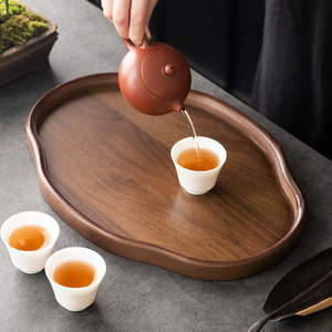 <b>Rustic</b> Wooden Serving Tray for Dining <b>Table</b> <b>Coffee</b> <b>Table</b> Kitchen Counter Handmade Decorative Serving Platter with Side Handle - Product Image 2
