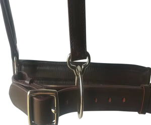 Harnais en cuir de cheval personnalisé, de qualité supérieure, avec embout de nez rembourré, quincaillerie or rose, pour dressage, course de chevaux, entraînement, sur mesure - Product Image 2