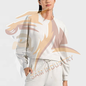 Sweat-shirt en coton épais surdimensionné pour femme, style streetwear d'hiver, sweats-shirts surdimensionnés de luxe pour femme - Product Image 3