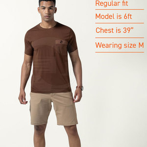 เสื้อยืดผู้ชายทำจากผ้าฝ้ายทรงสลิมฟิตเสื้อยืดผู้ชายแขนสั้น - Product Image 6
