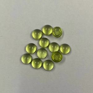 Cabochon rond en péridot naturel de 7mm fait à la main de qualité exceptionnelle pierres précieuses vertes semi-précieuses en vrac pour la fabrication de bijoux - Product Image 2