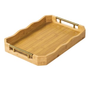 Bandeja de Madera de Última Tendencia con Asa para Servir, Decoración de Mesa para Bodas y Fiestas, Vajilla para Servir Comida - Product Image 3
