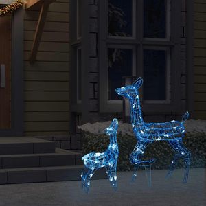 Renos Acrílicos Azules Decorativos con Luces Pequeñas de Navidad - Product Image 3