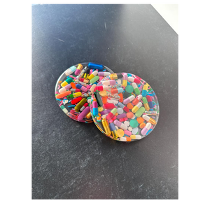 Handmade Clear Epoxy Resin Pill <b>Coaster</b> with Colorful Capsule Sprinkles – Novelty <b>Drink</b> <b>Coaster</b> <b>for</b> Home Decor Gift - Product Image 5