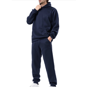 Conjunto Deportivo Premium para Hombre, Transpirable, de Poliéster/Algodón, Invierno, Largo, Color Sólido, Casual - Product Image 1