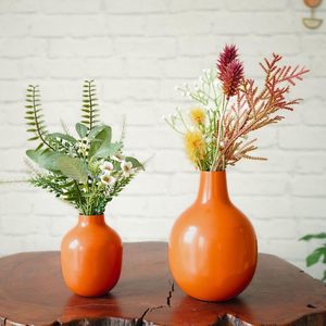 Metal Bright Yellow Powder Coated Flower Pot and <b>Vase</b> for Home Decor Indoor Outdoor Living Room Durable Available At Best - Product Image 4
