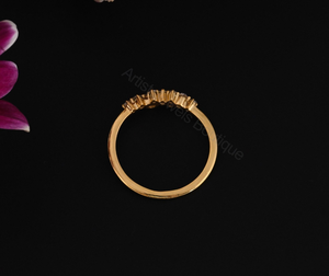 Dainty Diamond Band <b>Ring</b> 0.20 Ct Natural Diamonds Minimal <b>Stacking</b> Contour Wedding <b>Ring</b> - Product Image 4