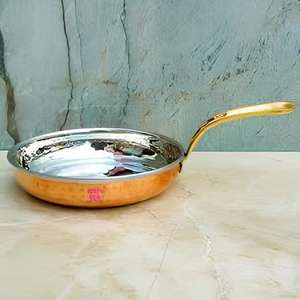 Sartén de Cobre Estilo Vintage con Mango de Latón, Sartén Artesanal Martillada para Cocina Profesional, Decoración para el Hogar y Hoteles - Product Image 4