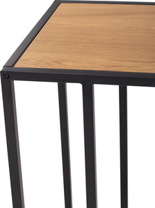 Support d'ordinateur portable industriel portable et durable avec un cadre en métal noir robuste et un plateau en mélamine pour le salon - Product Image 4