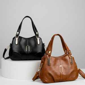 Bolso Tote Casual de Cuero Genuino Marrón para Mujer con Cierre de Cremallera, Impermeable y de Gran Capacidad para Uso Diario - Product Image 4