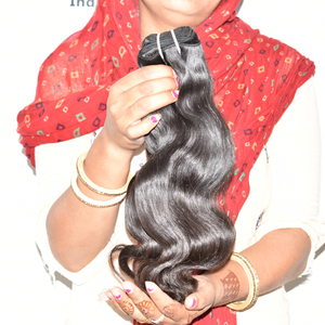 <b>Cheap</b> Virgin Naturally Color hair Cuticle Aligned machine double Bundles Body wave loose Women Indian Human Deep wave Hair style - Product Image 2