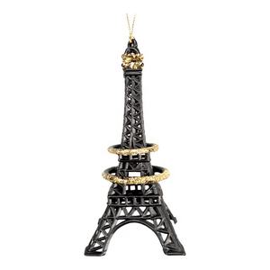 Adorno Navideño de Lujo para Año Nuevo, Árbol Acrílico 3D con Pintura Negra Mate, Copos de Nieve Retorcidos, Estrella Puntiaguda, Alas de Ángel, Torre - Product Image 6