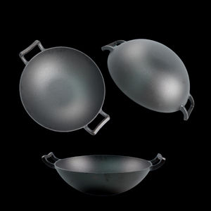 Wok Versátil de Acero Inoxidable con Fondo Redondo, Resistente, Profesional, Capacidad de 20L, Mango de Madera, Apto para Lavavajillas - Product Image 5