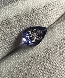 Iolite naturelle brillante et éclatante, pierre de soleil, taille poire. - Product Image 3