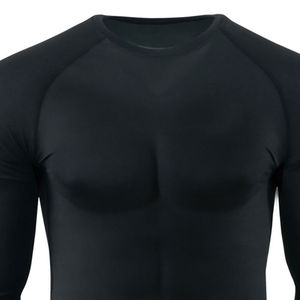 Men's Full Sleeve Rash Guard <b>Black</b> Quick Dry Spandex Polyester <b>Compression</b> <b>Shirt</b> Adult Long Sleeve Top - Product Image 5