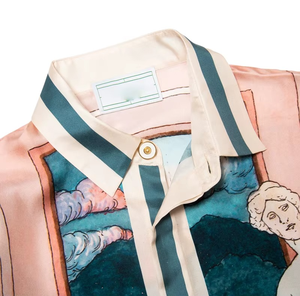 Camisa de Seda Satinada para Hombre, Manga Larga, Vacaciones, Playa, Casual, Personalizada con Estampado Completo, Camisa Hawaiana para Hombre - Product Image 4