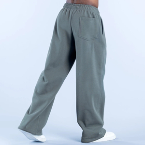 Pantalon unisexe en molleton noir et blanc pour homme – Idéal fitness, jogging, extérieur, imperméable, avec cordon de serrage – Luxe et streetwear hivernal - Product Image 2