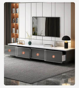 Mueble de <span class=keywords><strong>TV</strong></span> Moderno de Madera para Sala de Estar de Lujo, con Cajón, para Uso en Hoteles, Compatible con Televisores de 65+ Pulgadas - Product Image 2