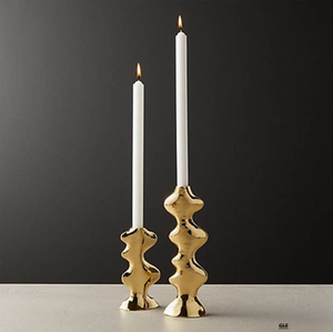 Unique Wedding Table Decorations Metal Candlestick Taper Gold Colored Handmade Candle Holder Stand for Christmas Decoration - Product Image 5