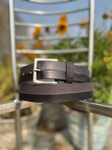 Cinturón Hecho a Mano de Alta Calidad para Hombre con Hebilla de Cobre Bordada, 3.5 cm de Ancho, Diseño Casual Vintage - Product Image 3