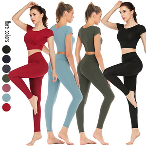 Conjuntos de Yoga para Mujer al por Mayor, Top Deportivo de Alta Sujeción en Spandex/Nylon, Cómodo para Uso Diario, Ideal para Fitness, Entrenamiento, Running y Gimnasio - Product Image 6