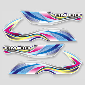 Pegatinas para Tanque de Combustible de Motocicleta, Alta Calidad, Múltiples Estilos, Franjas Coloridas - Product Image 5