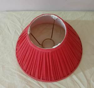 Red Pleated Cotton Fabric Lamp Cover Replacement for <b>Wall</b> <b>Sconce</b> <b>Light</b> Shade Decor with E27 Bulb holder for Hotel & Restaurant - Product Image 4