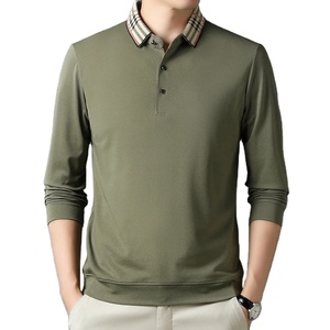 T-Shirt Homme Basic Orange Slim Fit pour Polo Confortable Col Chic Streetwear Solide Motif Coton Toile Top Sans Logo - Product Image 4