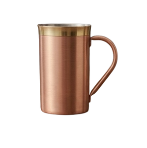 Mug en cuivre tendance avec finition couleur antique, fait main, décoratif, pour décoration de table à la maison. - Product Image 2