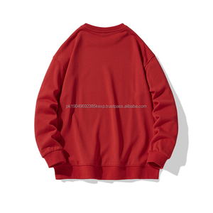 Pull à capuche à manches longues uni Eco Sweatshirt élégant à épaules tombantes Heavy Man Hoodies - Product Image 2