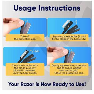 Morje Surgical Straight <b>Razor</b> Stainless Steel <b>Blade</b> ABS Plastic Handle <b>Single</b> <b>Blade</b> Barber Shop Use - Product Image 3