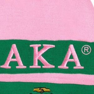 Women Pink Green Pom Pom Beanie <b>Hat</b> Embroidered Letter Design Warm Knit Winter <b>Cap</b> Casual Fashion Accessory Outdoor Wear Stylish - Product Image 4