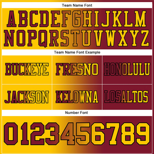 Maillot de football jaune personnalisé, maille rouge cramoisie et noire, dégradé authentique, mode, haute qualité, respirant, vêtements de sport, performance athlétique - Product Image 3