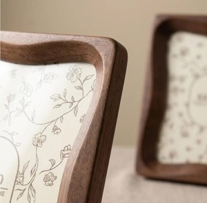 Aesthetic Eco-Friendly Walnut Wood UV <b>Printed</b> Photo <b>Frame</b> Elegant Tabletop Display Minimalist Living Room Art Decoration - Product Image 5