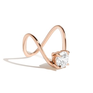 แหวน Zaha Brilliant Deep Curve ทองคำแท้ 14K รูปทรงลูกแพร์ ได้รับการรับรองจาก IGI แหวนหรูหราสำหรับงานแต่งงาน งานหมั้น ของขวัญวันครบรอบ งานเลี้ยง - Product Image 6
