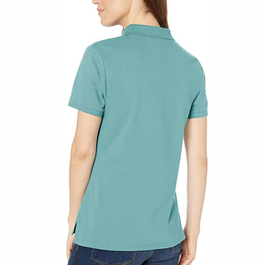เสื้อโปโลผู้หญิงสีพื้น แขนสั้น ระบายอากาศดี สวมใส่สบายๆ สำหรับฤดูใบไม้ผลิและฤดูร้อน ทรงปกติ ผ้าถัก โพลีเอสเตอร์ 100% ขายส่ง - Product Image 6