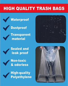 Bolsas de Basura Resistentes TH GB-027 Negras de 3 Mil HDPE para Uso Industrial, Comercial, Limpieza de Patios y Construcción, Resistentes a Desgarros y Selladas con Calor - Product Image 3