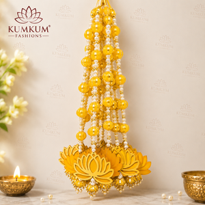 Guirlande de fleurs de lotus artificielles très vendue pour mariage indien Haldi Mehndi Sangeet, décoration de maison et toile de fond de fête - Product Image 4